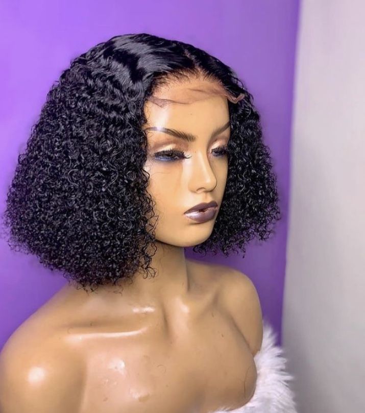8 inch water wave glueless wig