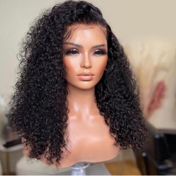 18 inch water wave full frontal wig