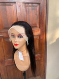 22 inch straight full frontal wig+16 inch water wave