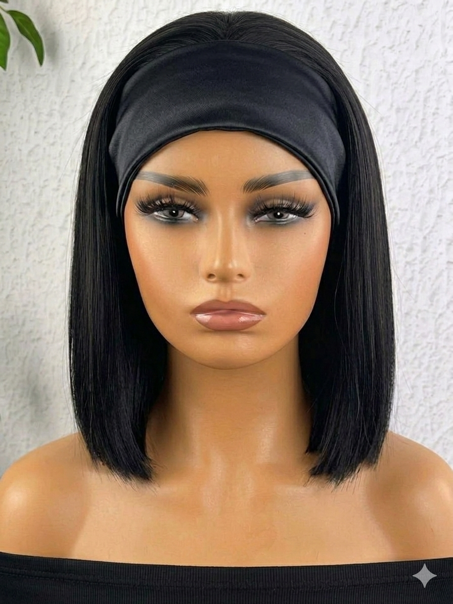8 inch headband wig