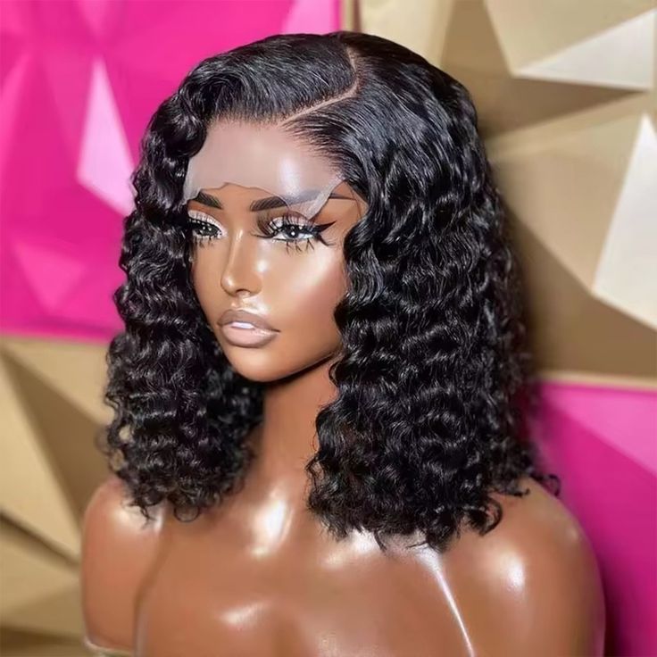 10 inch water wave glueless wig