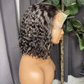 10 inch water wave full frontal wig