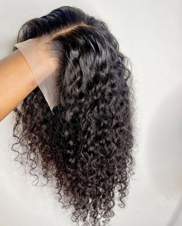 16 inch water wave full frontal wig